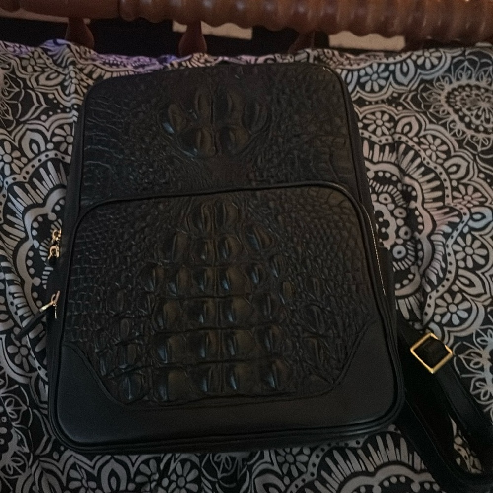 PIJUSHI Small Crocodile Leather Backpack Purse for Women Fashion